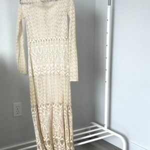 Zara Sheer long dress Size M